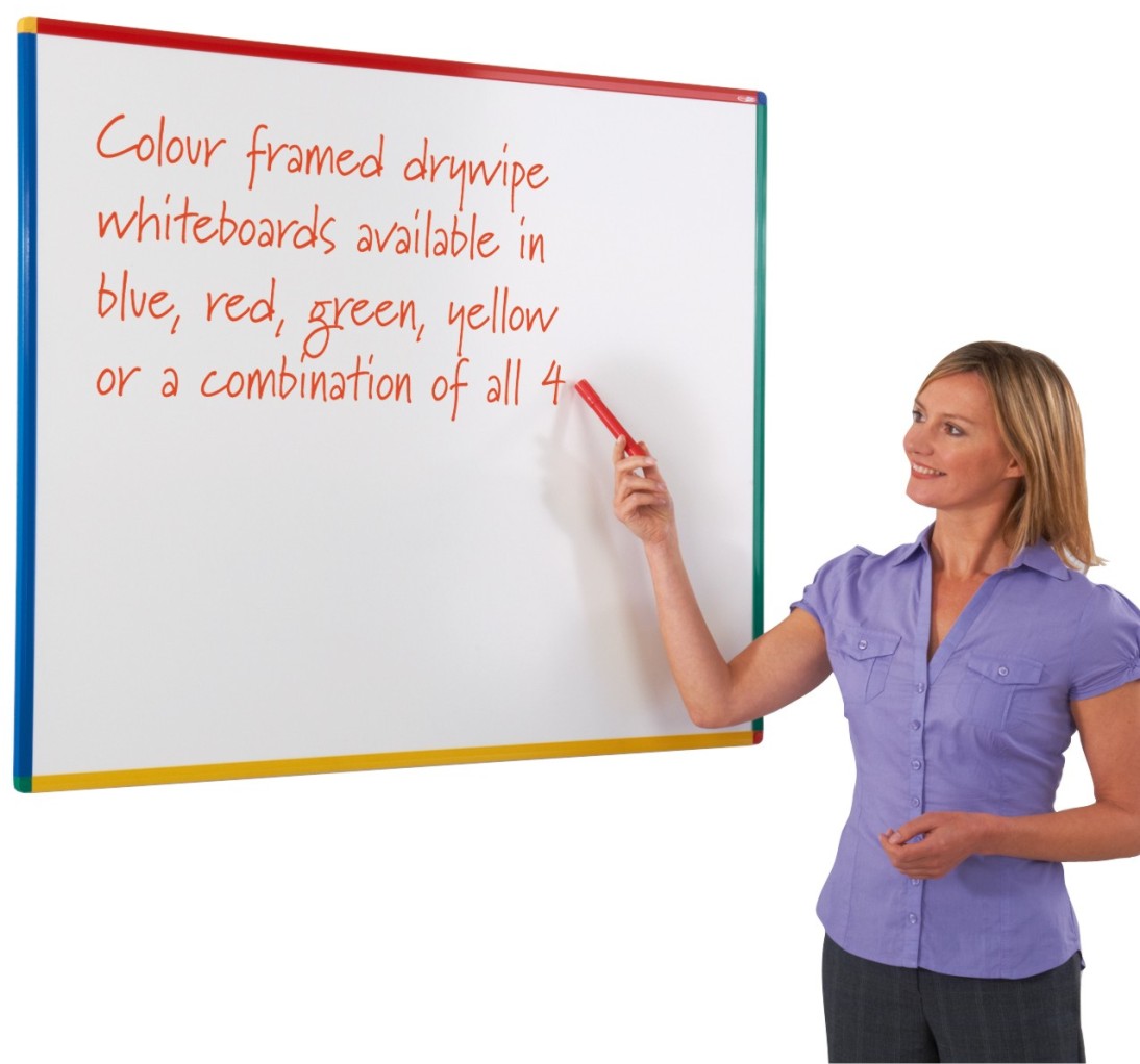 Keycolour Colour Framed Drywipe Whiteboards